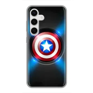 Чохол с Щітом Капітана Америки на Samsung Galaxy S24 (Яскраий Щит Капітана)