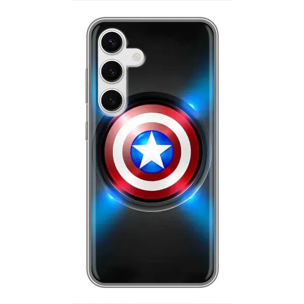 Чехол с рисунком «Яркий Щит Капитана» для Samsung Galaxy S24 Чехол с рисунком «Яркий Щит Капитана» для Samsung Galaxy S24