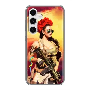 ЗСУ Чохли (TPU) для Samsung Galaxy S24 (Жінка солдат)