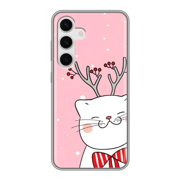 Чехол с рисунком «Зимний кот» для Samsung Galaxy S24 Чехол с рисунком «Зимний кот» для Samsung Galaxy S24