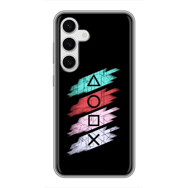 Чехол с рисунком «Значки Sony» для Samsung Galaxy S24 Чехол с рисунком «Значки Sony» для Samsung Galaxy S24