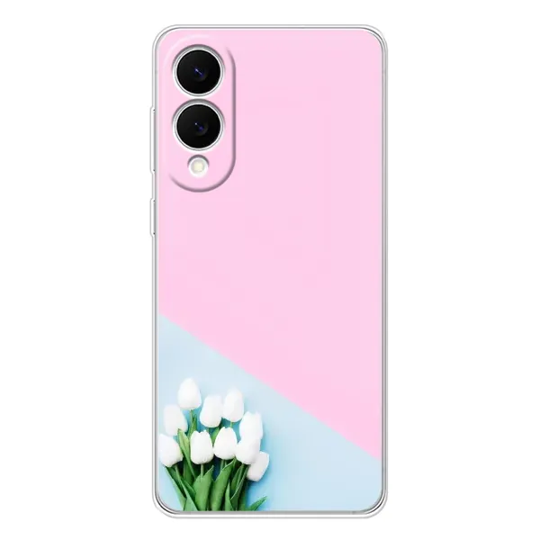 Чехол с рисунком «Белые тюльпаны» для Samsung Galaxy S25 Edge Чехол с рисунком «Белые тюльпаны» для Samsung Galaxy S25 Edge