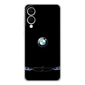 Силиконовый бампер с картинкой машины на Samsung Galaxy S25 Edge (Черный BMW)