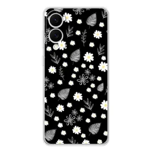 Чехлы с тематикой "ЦВЕТЫ" на Samsung Galaxy S25 Edge (цветение на чорном)