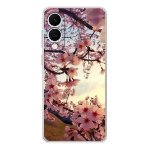 Чехол с принтом САКУРЫ на Samsung Galaxy S25 Edge (Цветущая сакура)