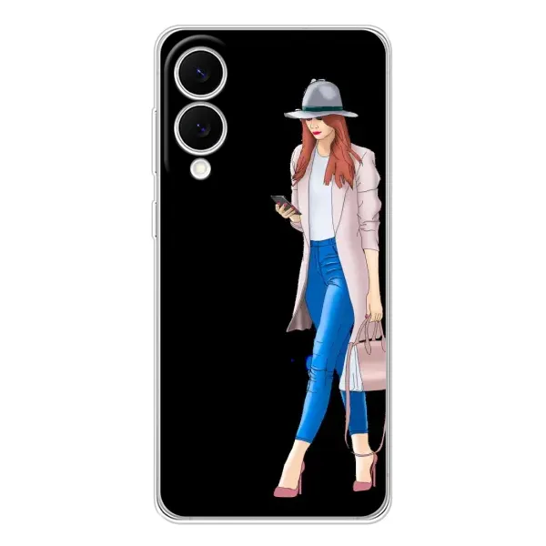 Чехол с рисунком «Девушка со смартфоном» для Samsung Galaxy S25 Edge Чехол с рисунком «Девушка со смартфоном» для Samsung Galaxy S25 Edge