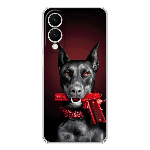 Чехол с рисунком «Доберман злой» для Samsung Galaxy S25 Edge
