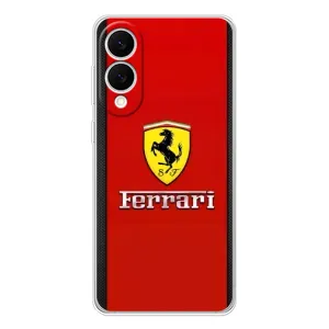 Силиконовый бампер с картинкой машины на Samsung Galaxy S25 Edge (Ferrari Logo)
