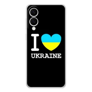 Чехол с Украинской символикой на Сamsung Гэлэкси С25 Эдж (I Love Ukraine)