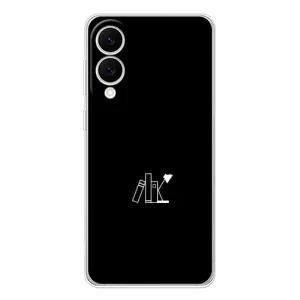 Чехол с картинками на черном фоне для Samsung Galaxy S25 Edge (Книжки)