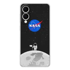 Силиконовый бампер с принтом "Наса" на Samsung Galaxy S25 Edge (Космонавт NASA)