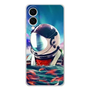 Силиконовый Чехол с принтом "Космонавты" на Samsung Galaxy S25 Edge (Космонавт в воде)