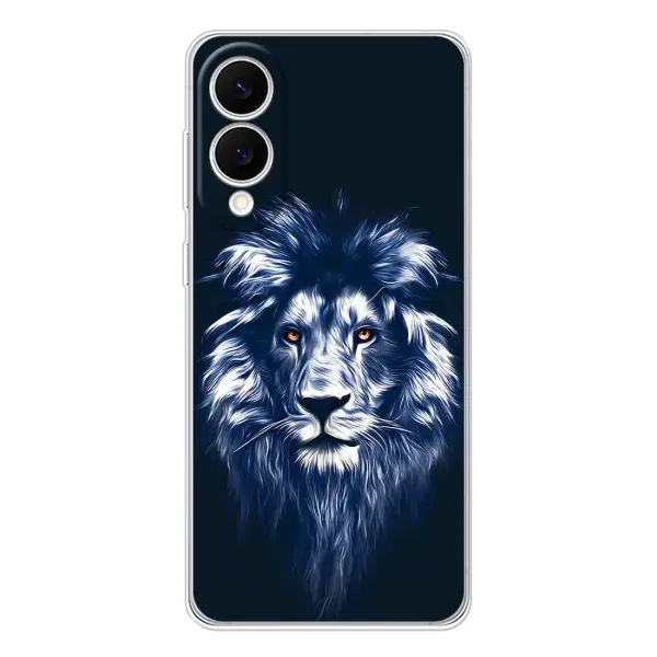 Чехол с рисунком «Лев - синий» для Samsung Galaxy S25 Edge
