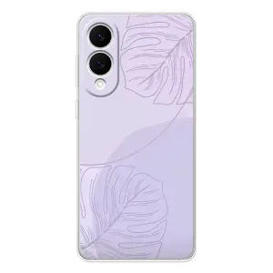 Чехол цветочный дизайн для Samsung Galaxy S25 Edge (Монстера фиолетовая)