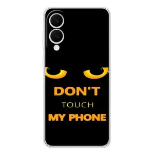 Чехол с Прикольным принтом на Samsung Galaxy S25 Edge (Не трогай мой телефон)