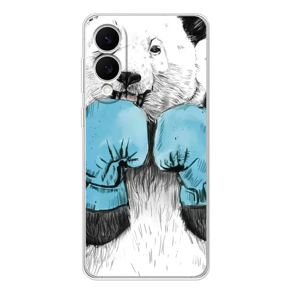 Чехол с рисунком «Панда боксер» для Samsung Galaxy S25 Edge