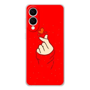 Чехлы (Знак сердечка) на Samsung Galaxy S25 Edge (Сердце на красном)