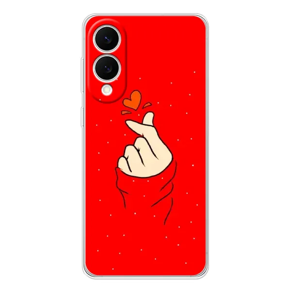 Чехол с рисунком «Сердце на красном» для Samsung Galaxy S25 Edge Чехол с рисунком «Сердце на красном» для Samsung Galaxy S25 Edge