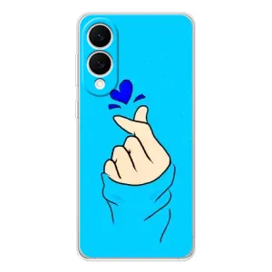 Чехлы (Знак сердечка) на Samsung Galaxy S25 Edge (Сердце на синем)