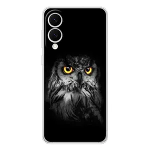 Чехлы с принтом СОВЫ для Samsung Galaxy S25 Edge (Сова на чёрном)