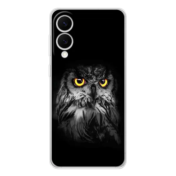 Чехол с рисунком «Сова на чёрном» для Samsung Galaxy S25 Edge Чехол с рисунком «Сова на чёрном» для Samsung Galaxy S25 Edge