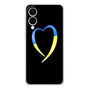 Силиконовый Чехол на Samsung Galaxy S25 Edge (Я-Украина) (Украинское сердце)