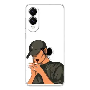 Силіконовый Чохол на Samsung Galaxy S25 Edge з картинкой Модных девушек (У зеленому)