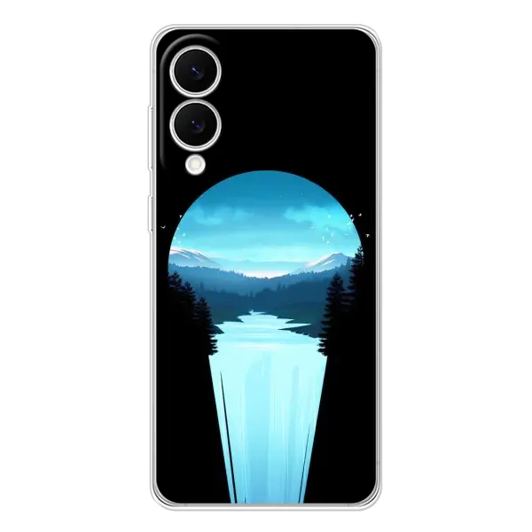 Чехол с рисунком «Синий Водопад» для Samsung Galaxy S25 Edge