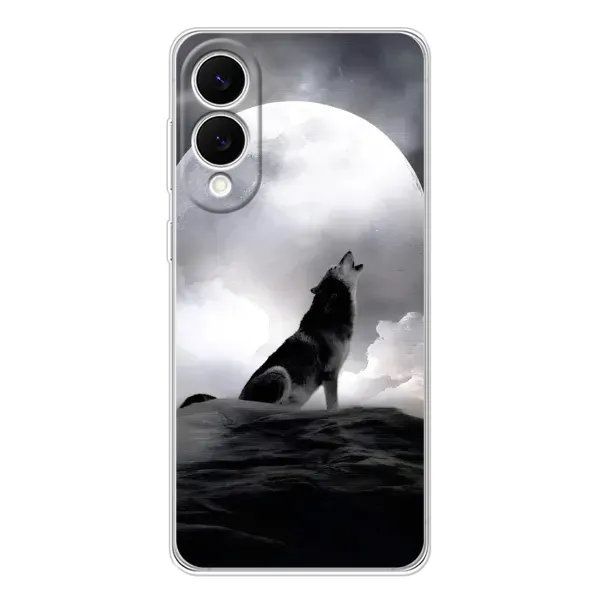 Чехол с рисунком «Волк и луна» для Samsung Galaxy S25 Edge Чехол с рисунком «Волк и луна» для Samsung Galaxy S25 Edge
