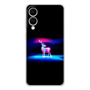Силиконовый бампер с картинкой животных для Samsung Galaxy S25 Edge (Яркий олень)