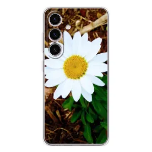 Чехол с ромашками на Samsung Galaxy S25 FE (Белая ромашка)