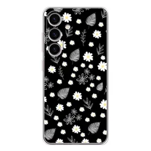 Чехлы с тематикой "ЦВЕТЫ" на Samsung Galaxy S25 FE (цветение на чорном)