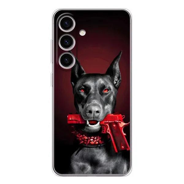 Чехол с рисунком «Доберман злой» для Samsung Galaxy S25 FE