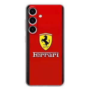 Силіконовий бампер з картинкою машини на Samsung Galaxy S25 FE (Ferrari Logo)