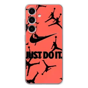 Силиконовый Чехол Nike Air Jordan на Самсунг Гэлакси С25 ФЕ (Just Do It)