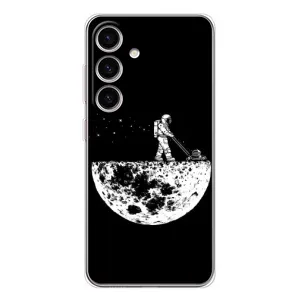 Силиконовый Чехол с принтом "Космонавты" на Samsung Galaxy S25 FE (Космонавт)