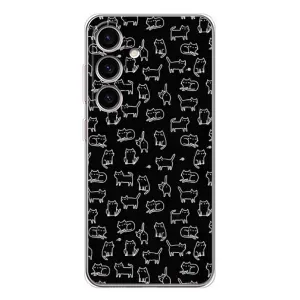 Чохол на тематику: Коти для Samsung Galaxy S25 FE (Котики на чорному)