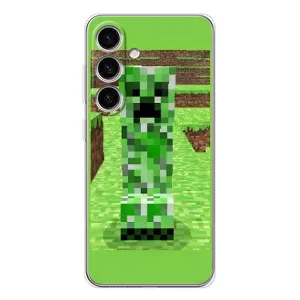 Чехлы для Samsung Galaxy S25 FE (Персонажи Майн Крафт) (Крипер 2)