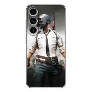Силиконовый чехол с картинкой "Герой Pubg" на Samsung Galaxy S25 FE (Пабг)