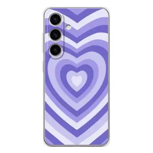 Чехлы с тематикой "Маленькие Сердечки" на Samsung Galaxy S25 FE (Сердце фиолет)