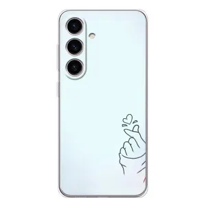 Чехлы (Знак сердечка) на Samsung Galaxy S25 FE (Сердце на голубом)