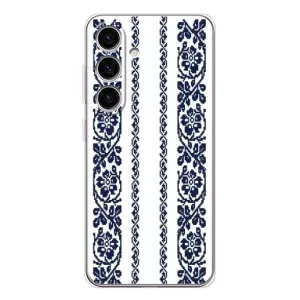 Силіконовый Чохол на Samsung Galaxy S25 FE з картинкой Вишиванки (Синя вишиванка)