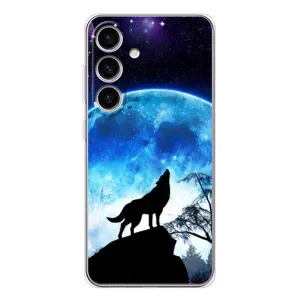 Чохол з Вовком на Samsung Galaxy S25 FE (Виє на місяць)