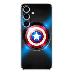 Чохол с Щітом Капітана Америки на Samsung Galaxy S25 FE (Яскраий Щит Капітана)