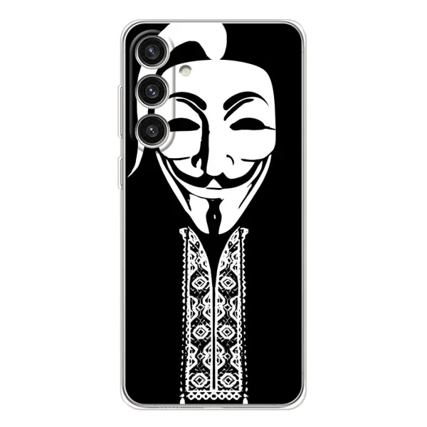 Чехол с рисунком «Анонимус» для Samsung Galaxy S25 Plus Чехол с рисунком «Анонимус» для Samsung Galaxy S25 Plus