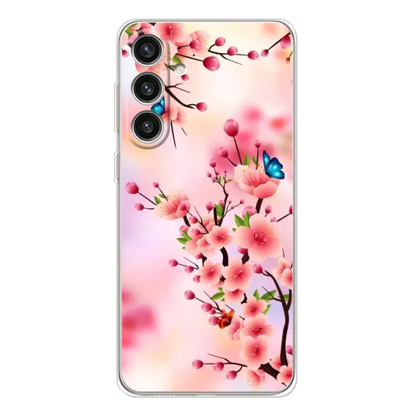 Чехол с рисунком «Бабочки на сакуре» для Samsung Galaxy S25 Plus Чехол с рисунком «Бабочки на сакуре» для Samsung Galaxy S25 Plus