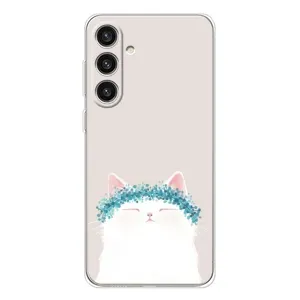 Чехол на тематику: Коты для Samsung Galaxy S25 Plus (Белый котик)