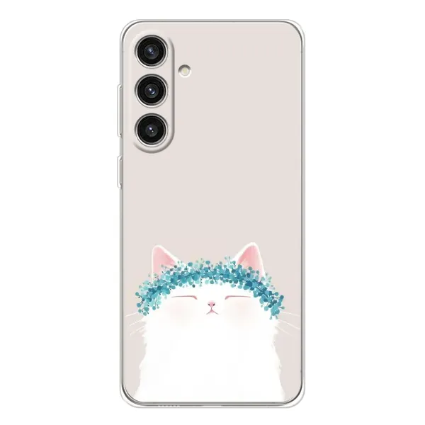 Чехол с рисунком «Белый котик» для Samsung Galaxy S25 Plus Чехол с рисунком «Белый котик» для Samsung Galaxy S25 Plus