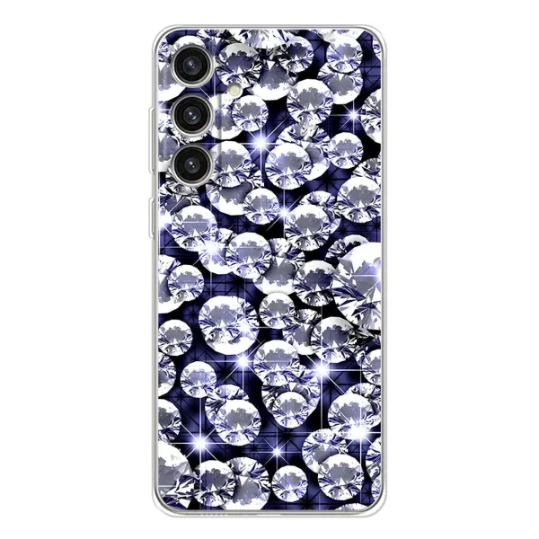 Чехол с рисунком «Бриллианты» для Samsung Galaxy S25 Plus Чехол с рисунком «Бриллианты» для Samsung Galaxy S25 Plus