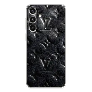 Текстурный Чехол Louis Vuitton для Галакси М25 Плюс (Черный ЛВ)
